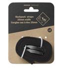 Set Of 2 Tightening Straps For Backpacks - 25mm X 1m