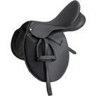 Synthia Horse Riding Synthetic 17.5" All-purpose Saddle For Horse - Black