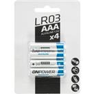 Pack Of Four AAA Alkaline Batteries