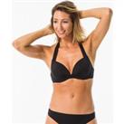Elena Women's Push-up Swimsuit Top With Fixed Padded Cups - Black