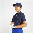 Kids Golf Short-sleeved Polo Shirt Mw500 Navy Blue