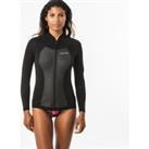 Womens Neoprene Jacket Advanced Level With 1.5mm Foam And Front Zip - Black