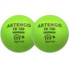 9cm Foam Tennis Ball Tb100 Twin-pack - Green