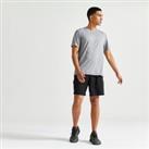 Men's Breathable Crew Neck Essential Fitness T-shirt - Mottled Grey
