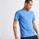 Men's Crew Neck Breathable Essential Fitness T-shirt - Mottled Blue