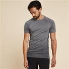 Men's Seamless Short-sleeved Dynamic Yoga T-shirt - Light Grey