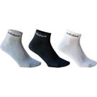 Mid Sports Socks Tri-pack - Black/white/grey