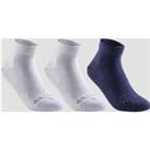 Kids' Mid Sports Socks Tri-pack Rs 160 - White/navy