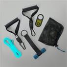 Bodybuilding Kit With Handles. Door Hanger And 15kg Elastic - Resistance Kit