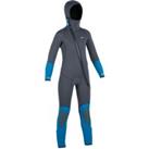 Kids Diving Wetsuit 5.5mm Neoprene Scd 500 Grey And Blue