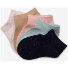 Kids' Ankle Socks 5-pack Basic - Pink/beige/blue