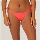 Women's Side-tie Bikini Bottoms Sofy Neon Coral