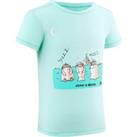 Kids' Hiking T-shirt - MH100 Kid Aged 2-6 - Turquoise Glow