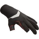 Adult Sailing 1mm Neoprene Gloves With 2 Fingers Cut 900 Black
