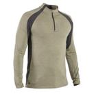 Men's Long-sleeved Breathable Merino Wool Zipped T-shirt - 900 Light Green