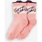 Kids' Non-slip Mid-high Socks 600 - Pink With Pattern