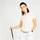 Women's Golf Short-sleeved Polo Shirt Ww500 - Pale Pink