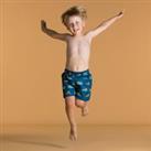 Baby / Kids Swim Shorts Dark Blue Tiger Print