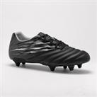 Kids Rugby Boots With Screw-in Studs Skill R500 Sg - Black Design