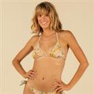 Women's Sliding Triangle Swimsuit Top With Padded Cups Vintage