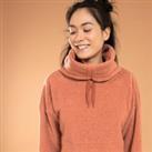 Women's Relaxation Yoga Fleece Sweatshirt - Brown