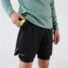 Men's Tennis 2-in-1 Shorts And Undershorts Thermic - Black/black