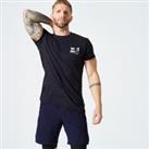 Men's Crew Neck Slim-fit Soft Breathable Cross Training T-shirt - Black