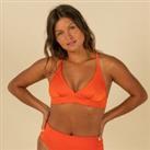 Women's Bikini Top With Double-adjustable Back Bea Orange