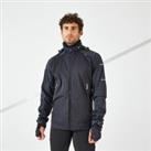 Warm Regul Men's Winter Running Water-repellent Windproof Jacket - Black Grey