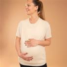 Short-sleeved Pregnancy Breast-feeding Yoga T-shirt - Beige