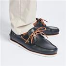 Mens Leather Boat Shoes Sailing 500 Grey
