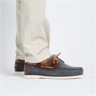 Mens Leather Boat Shoes Sailing 500 Two-tone