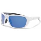 Adults' Sailing Floating Sunglasses With Polarised Lenses Size S - White Blue