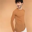 Men's Long-sleeved Seamless T-shirt - Camel