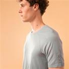 Men's Seamless Yoga T-shirt Second Skin - Light Grey