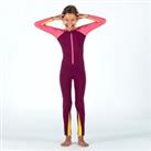 Girls' Long-sleeved Swimsuit - Uv Combiswim 100 - Pink Purple
