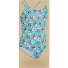 Girl's One-piece Swimsuit 100 Coco Turquoise