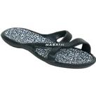 Women's Pool Sandals Slap 500 Lea Black White