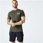 Men's Crew Neck Breathable Soft Slim-fit Cross Training T-shirt - Khaki
