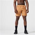 Men's Breathable Performance Cross Training Shorts With Zipped Pockets Hazelnut