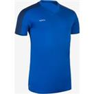 Adult Short-sleeved Football Shirt Essential - Blue