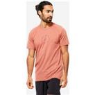 Men's Short-sleeved Gentle Yoga T-shirt In Fabric - TeRRacotta