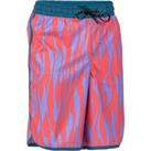 Boy's Swim Shorts - 500 Zebra Red Purple