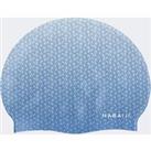 Silicone Swim Cap - One Size - Geo White Blue