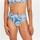 Women's High-waisted Briefs Swimsuit Bottoms - Nora Palmer Blue