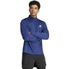 Mens Cardio Fitness Sweatshirt With Zip-up Collar - Blue