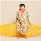 Kids' Surf Poncho 135 To 160cm -550 Jungle