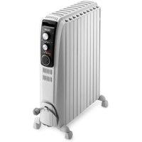 De'Longhi Dragon 4 Oil filled radiator 2.5KW with mechanical timer - White