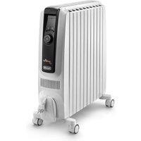 De'Longhi Dragon 4 Oil filled radiator 2.5KW with electronic timer - White