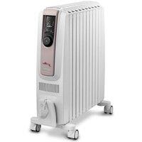 Delonghi Dragon 4 Pro Oil Filled Radiator 2.5KW Digital Timer Interface - White